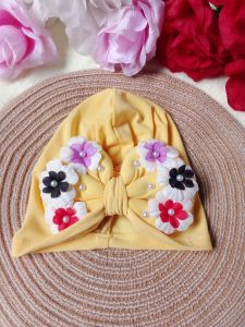 หมวกโบว์เด็กผู้หญิงรุ่นดอกใหญ่