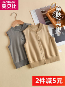 Baby Pure Cotton Vest Infant Protective Belly Single Layer Thin Spring Autumn Wear Outerwear Childrens Clothing Toddler Vest