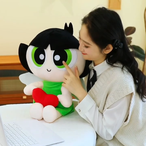23cm The Powerpuff Girls Plush Doll Bag Pendant Bubbles Blossom Buttercup Plush Toy Soft Stuffed Doll Girls Gifts