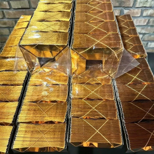 JIALUO | Thick Angled Edge Gold and Silver Ingots Paper Half Products Tin Foil