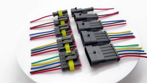 1Set 1 2 3 4 5 6 Way 1P 2P 3P 4P 5P Auto Connector Male & Female Waterproof Electrical Connector Plug with Cable