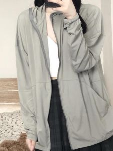 UV Protection Long Sleeve Ice Cool Lightweight Hooded Open Cardigan Outerwear for Women Summer Fashion Sunscreen Clothing