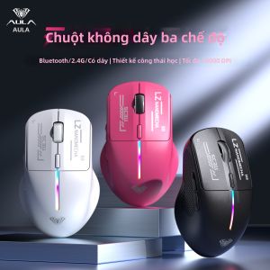 AULA | Chuột Không Dây 3 Chế Độ với Cổng Kết Nối Dây và Bluetooth