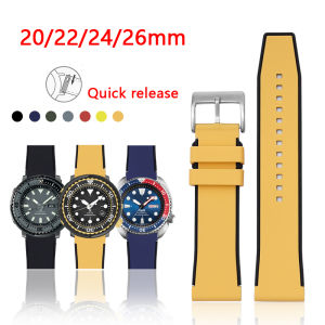20/22/24/26mm Colorblocking Silicone Strap for Seiko/Omega/Huawei Diving Watch Men Women Casual Sports Replacement Watch Bands