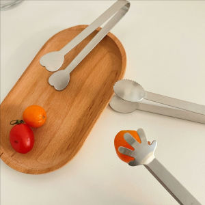 Yespery thép không gỉ Mini tong Kẹp thực phẩm nhỏ trẻ em kẹp cho thức ăn phục vụ đá viên đường kẹp nhà bếp Dụng Cụ Quầy Bar