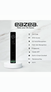 EAZEA AXIS Smart Door Lock with 3D Face Palm Vein Fingerprint Keyless Access HDB Condo Local Warranty
