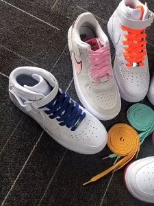 Shoe Laces Color Flat Waxed Laces for Shoes Sports Basketball Shoes Sail | 2pcs ( 1 pair )