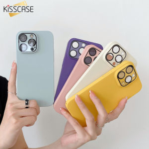 KISSCASE Integrated Camera Protection Matte Skin Feel Case Suitable For Iphone 14ProMax New Apple 14Plus Silicone Hard Case 13 Ultra-Thin Frost14 Anti Drop 12Pro Lens Camera Protector All Inclusive Back Cover