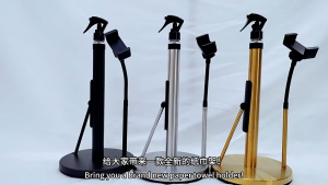 【Local Shipping】1pcs Stainless Steel Standing Paper Towel Holder With Mobile Phone Holder Paper Towel Holder 3 In 1 Paper Towel Holder Kitchen With Spray Bottle Paper Towel Holder