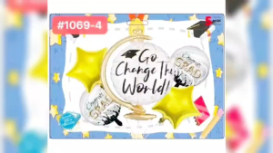 Congrats Grad Balloon Set - 5 Vibrant Balloons for Office Supplies Perfect for Graduation Celebrations & Photo Opportunities. 1069