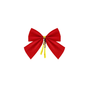 Pyra 12pcs Gold Red Ribbon Bow Tie for Xmas Tree Decor Wreath Ornaments Christmas Decorations Gift Wrapping Bows Tie