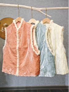 Double-Sided Wear Womens Cotton Vest Warmth Collar Traditional Chinese Style Autumn Winter New Arrival Fashionable Top