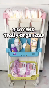 2/3/4/5 Layer Kids Toy Storage Organize  Moving Rack Storage Shelf for Room Kitchen Bathroom Storage Toys Rack