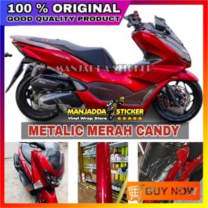 skotlet merah candy stiker motor semua warna metalic kualitas premium super glossy