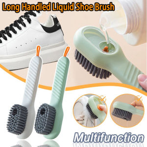 Shoe Brush Multi-Functional Liquid Shoe Brush Household Cleaning Tool Automatic Filling Soft Bristle Long Handle Controlled Liquid Shoe Brush With Soap Dispenser Berus Kasut 鞋刷