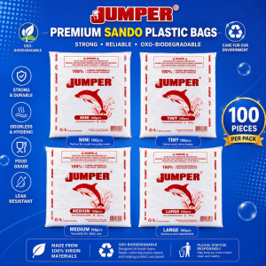 Jumper Plastic Sando Bag Clear - Perfect for Packaging [Approximate 100 Pcs]