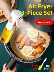 Air Fryer Tool Set Baking Oven Paper Pad Oil Absorbing Paper Household Aluminum Foil Bowl Silicone Oil Paper Oven Accessories