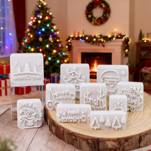 Creative Christmass Day Elements Soap Series Soap Stamp For Soap Making Stamp DIY Handmade Craft Xmas Gift Decor Kit Resin Seal
