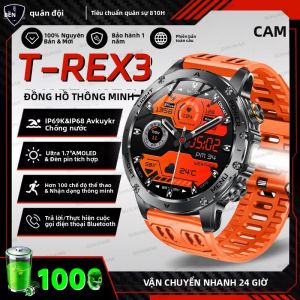 Đồng Hồ Thông Minh Quân Sự T-Rex 3 Pin 1000mAh GPS La Bàn Chống Nước IP69K Gọi HD Màn Hình HD 1.75 Inch Dành Cho Nam