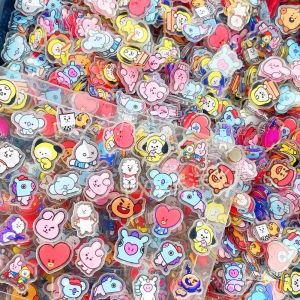 40PCS 2CM Kawaii BT21 Acrylic Sheet DIY Accessory Decoration Phone Case Material CHIMMY COOKY KOYA TATA Anime Gift Toys