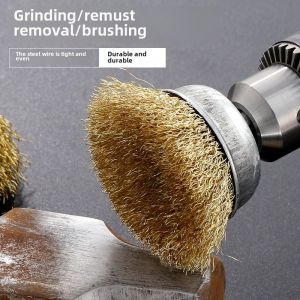 Electric Wire Brush Grinding Head Electric Hand Drill Stainless Steel Bruch Head Cleaning Industrial Polishing Tool Rust Removal Polishing