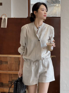 SHANGSHA | Elegant and Luxurious Gray Slim Fit Jumpsuit