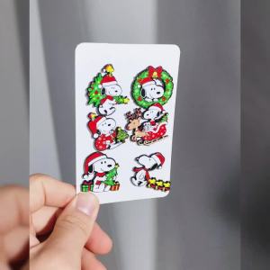 Takara Tomy | Bộ Ghim Cài Men Hình Hoạt Hình Charlie Brown Woodstock - 6/8/14 Chiếc Ghim Cài Áo Dễ Thương Dành Cho Ba Lô Và Quần Áo Quà Tặng Cho Người Hâm Mộ Anime Phụ Kiện Anime