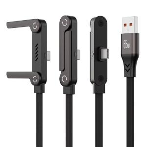 Foldable 240W Fast Charging Data Cable 2-IN-1 Type-C Cable Mobile Phone Holder Multifunction Game Phone Bracket Dual PD Cable