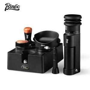BINCOO Electric Coffee Grinder with Tamper Set Distributor Portafilter Small Coffee Machine Pressed Tamper Powder Base Set