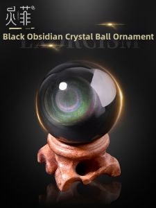 LINGFEI | Feng Shui Rainbow Eye Obsidian Ball Ornament