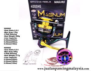 MAGURO 2021 MAGNUM EVO FISHING 3000HG 4000HG SPINNING REEL - Lazada