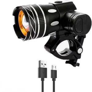 15000LM T6 LED Light Bicycle Accessories Bike Light Set USB Rechargeable Headlight/Flashlight Waterproof Zoomable Cycling Lamp