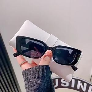 Retro Rectangle Sunglasses for Women UV Protection Shades Fashion Luxury Sun Glasses