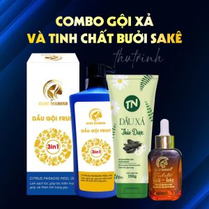 Combo dầu gội sake + Tinh chất bưởi Sake