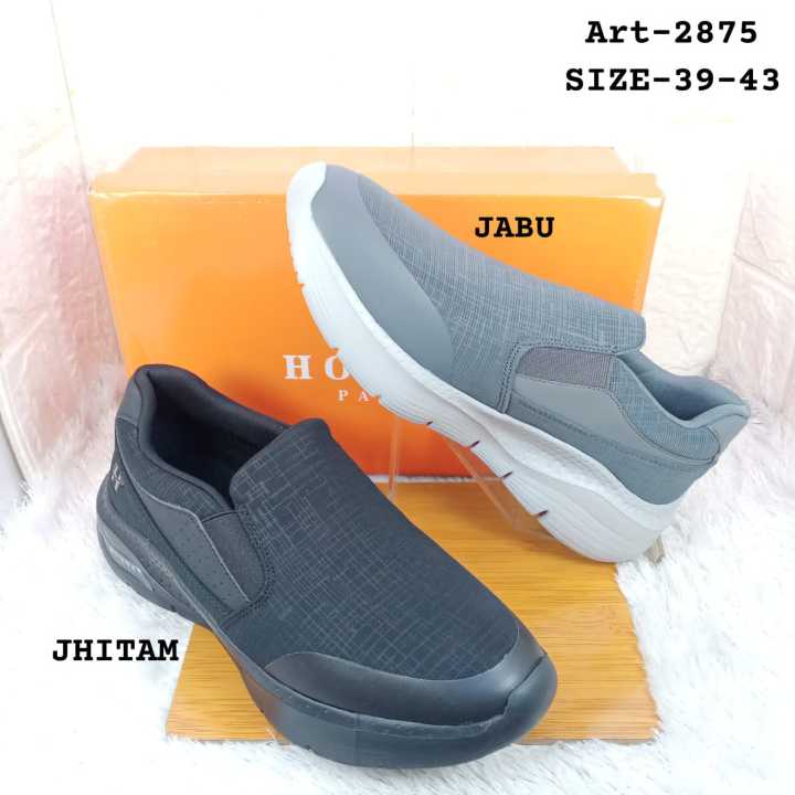 sepatu pria import HOMME 2875 Sepatu Canvas Cow Leather Sepatu Low