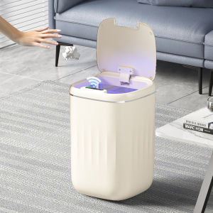 20/22/24L Large Rechargable Smart Trash Can With Lid Garbage Bin For Kitchen Bedroom Living Room Rubbish Container Touchless