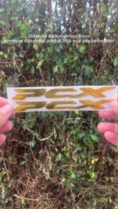 Emblem Stiker Sticker Motor Honda Tulisan Logo PCX OLD Sepasang Chrome Emas Hitam Soft PVC Timbul