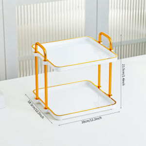 ZHIZHOU | Plastic Double Layer Tray Storage Rack