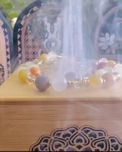 （双圈）原創設計師款天然白水晶粉水晶紫水晶印度玉石榴石純天然百搭招財好運辟邪双圈手串情侶款閨蜜禮物生日禮物6毫米珠子