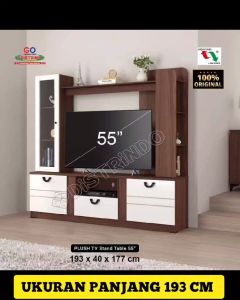 Distrindo - Bufet Rak Meja TV 55" Minimalis Mewah Murah + Lemari dan banyak Rak
