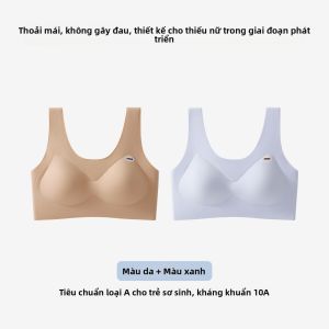 Áo ngực MiiOW Catwoman cho bé gái tuổi dậy thì làm bằng vải mỏng không đường may