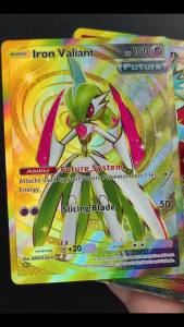 Funism | Self Made TCG Pocket English Version Art Rare Rainbow Iron Bundle Miraidon Flutter Mane Koraidon ex Game Collection Card Toy