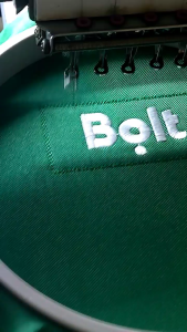 อาร์ม Bolt อาร์มติดเสื้อ สำหรับพนักงาน Rider ตัวรีดติดเสื้อ อาร์มตีนตุ๊กแก ปักแน่น เน้นคุณภาพ คุ้มราคา