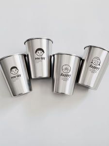 Bộ Chén Đánh Răng Bằng Thép Không Gỉ Dành Cho Cặp Đôi Chén Đựng Nước Súc Miệng Hình Quả Bóng Treo Tường Chất Liệu Kim Loại Thiết Kế Đơn Giản