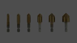 3pcs 1/4" Countersink Drill Bits Set 12mm 16mm 19mm 5 Flute Chamfering Cutter Hex Shank For Power Tool Wood and Metal Processing