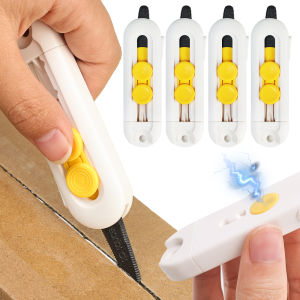 Portable Box Cutter Mini Box Cutter Cartons Box Opener Razor Mini Retractable Knife Box for Home Use Office Stationery