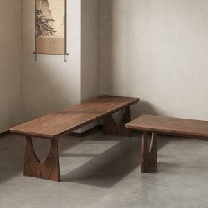 Modern Minimalist Long Wooden Bench Solid Wood Living Room Home Use Sofa Tea Table Bench Simple Chic Style Customizable