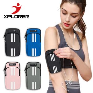 Black Phone Pouch Mobile Holder for Sports Arm Wrist Bag Phone Bag for Running Jogging Cycling Large Cellphone Pack Waterproof Reflective Cellphone Holder Outdoor Sports Bag for Men Women