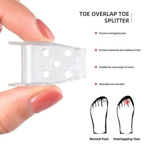 MIYIO 2PCS Toe Separator Silicone Toe Orthopedic Bunion Corrector Hallux Valgus Feet Care Protector