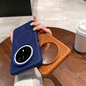 Applicable to Huawei Mate80 heat dissipation magnetic mobile phone case Pura70 honeycomb hole breathable Honor Magic6 protective case h260709